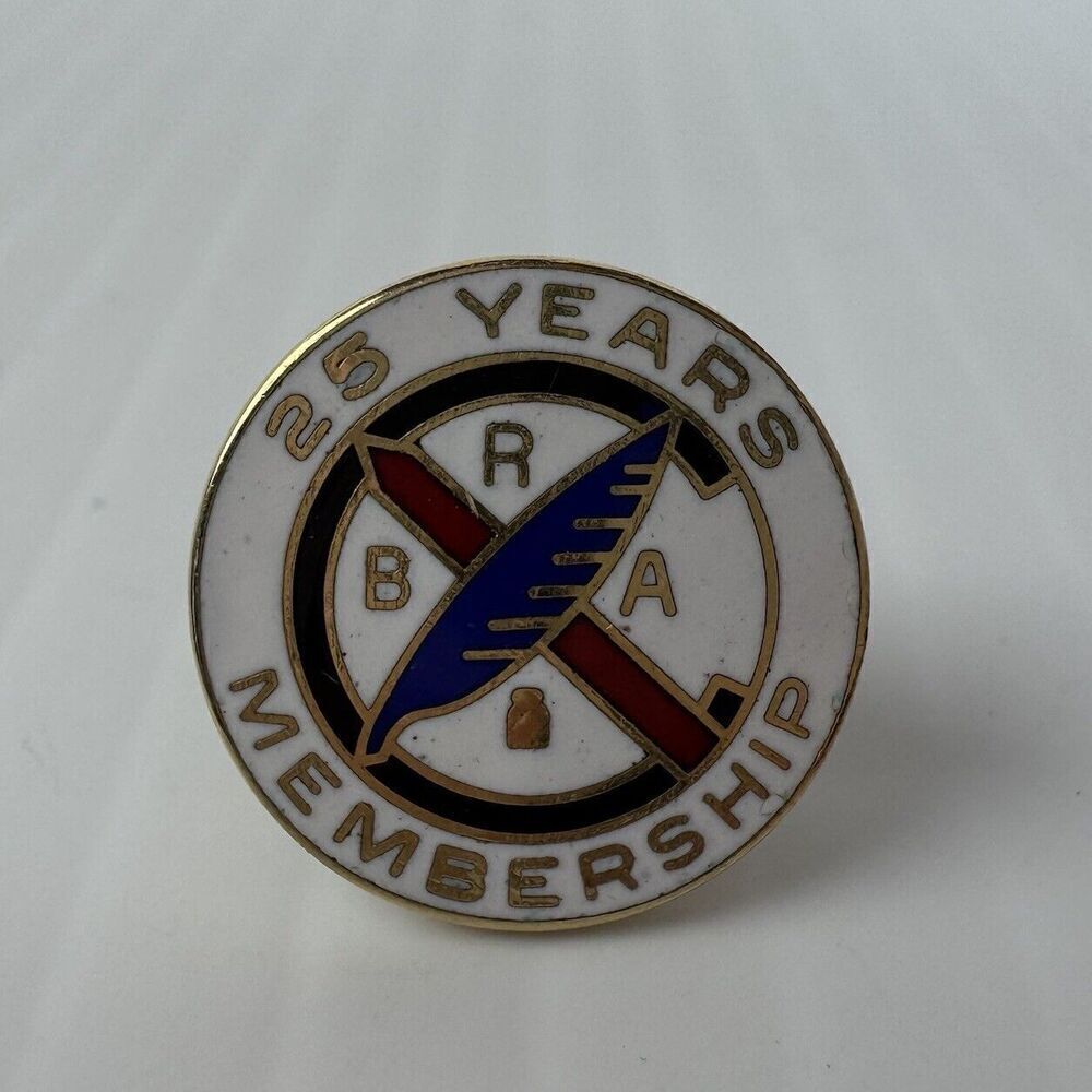 BRA 25 Year Membership Lapel Pin Brotherhood of Railway Workers Union